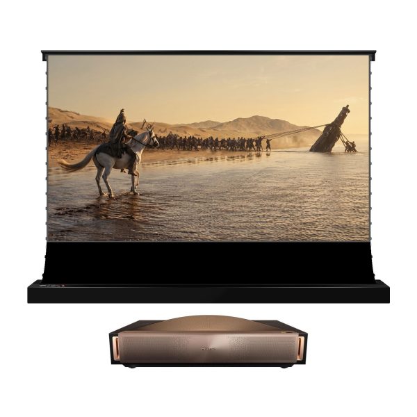 Hisense L9Q Pro 4K UST Projector + VIVIDSTORM S Pro Motorised Floor Rising CLR/ALR Projector Screen Package Deal