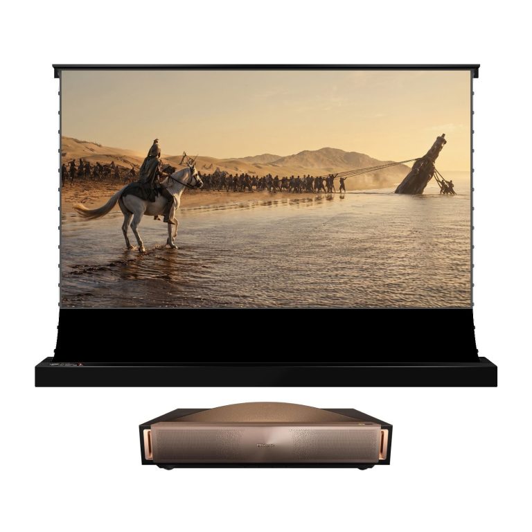 Hisense L9Q Pro 4K UST Projector + VIVIDSTORM S Pro Motorised Floor Rising CLR/ALR Projector Screen Package Deal